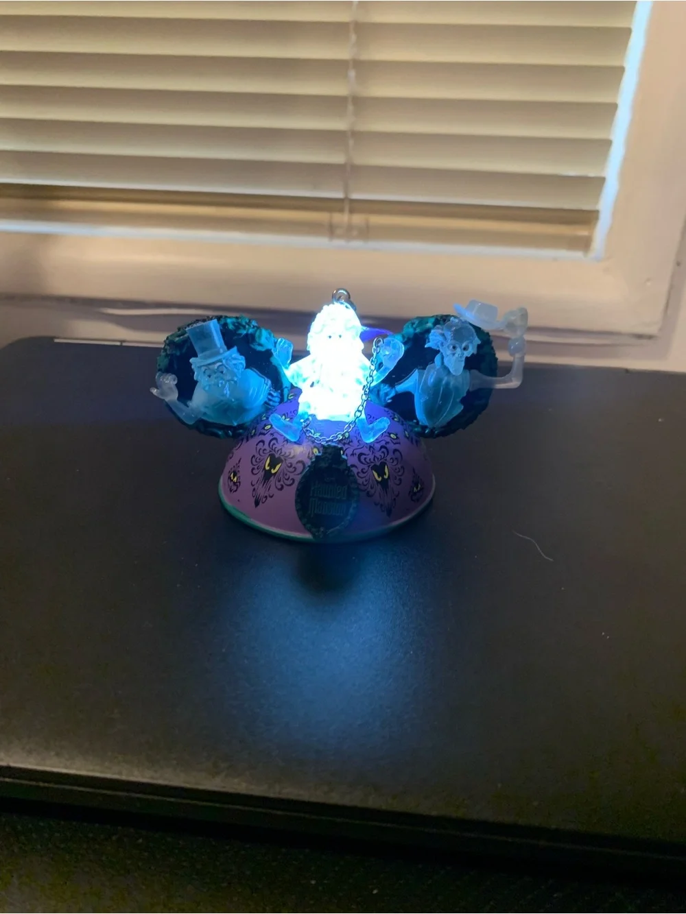 Haunted Mansion Mickey Ears Hat with Ghost Spinners